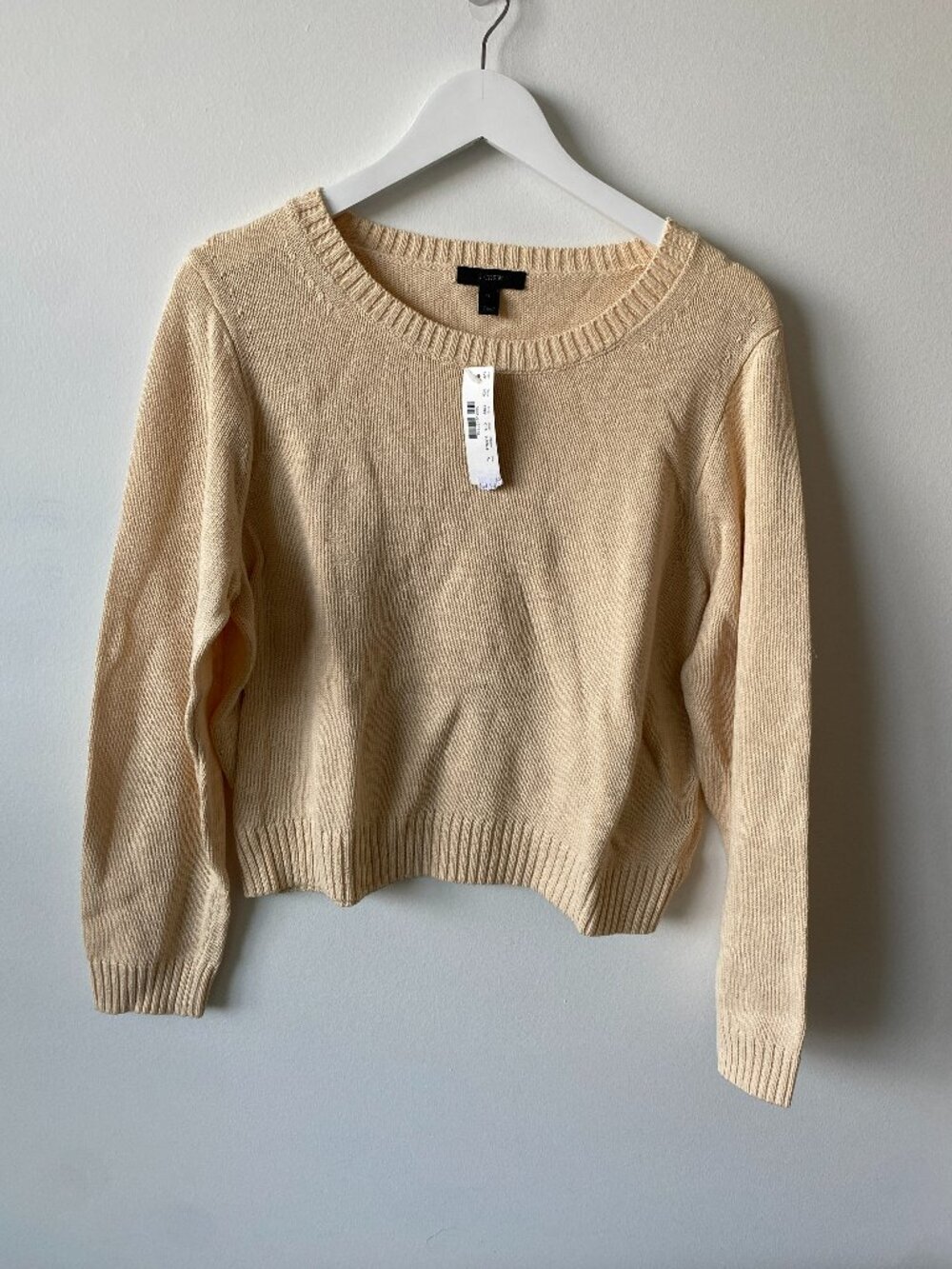Banana Republic Cream Crop Crewneck Sweater | Size XL | NWT
